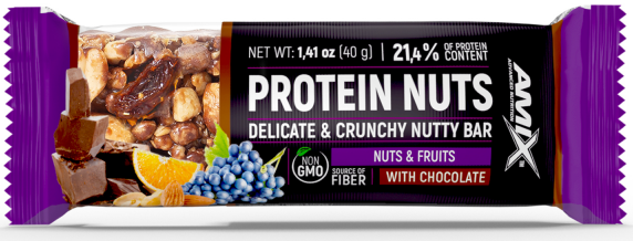 Protein szelet dióval Amix Protein Nuts 40g